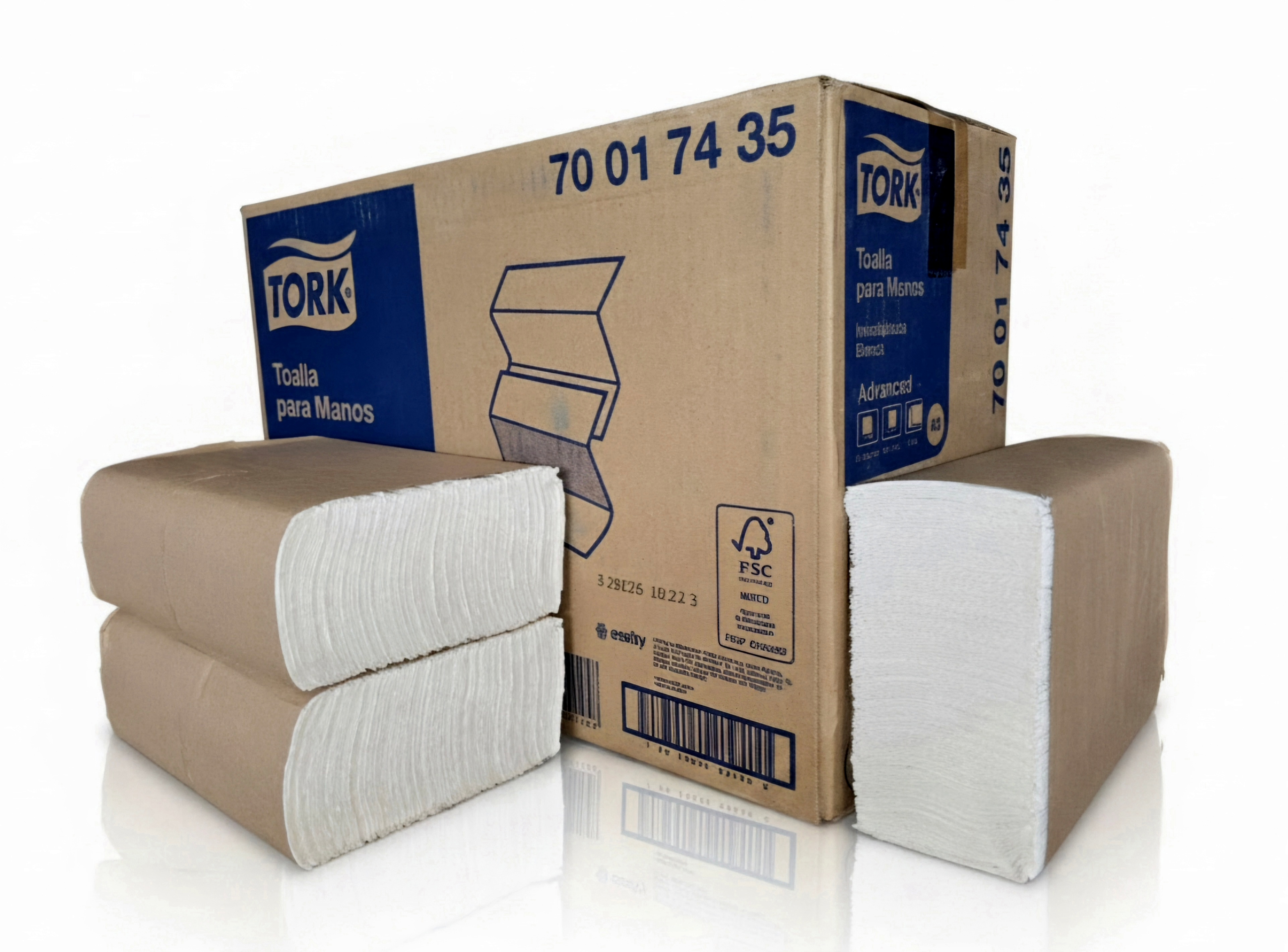 Toalla interdoblada para manos 12x250 H2