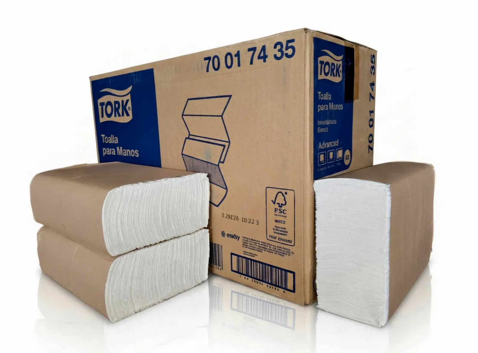 Toalla interdoblada para manos 12x250 H2