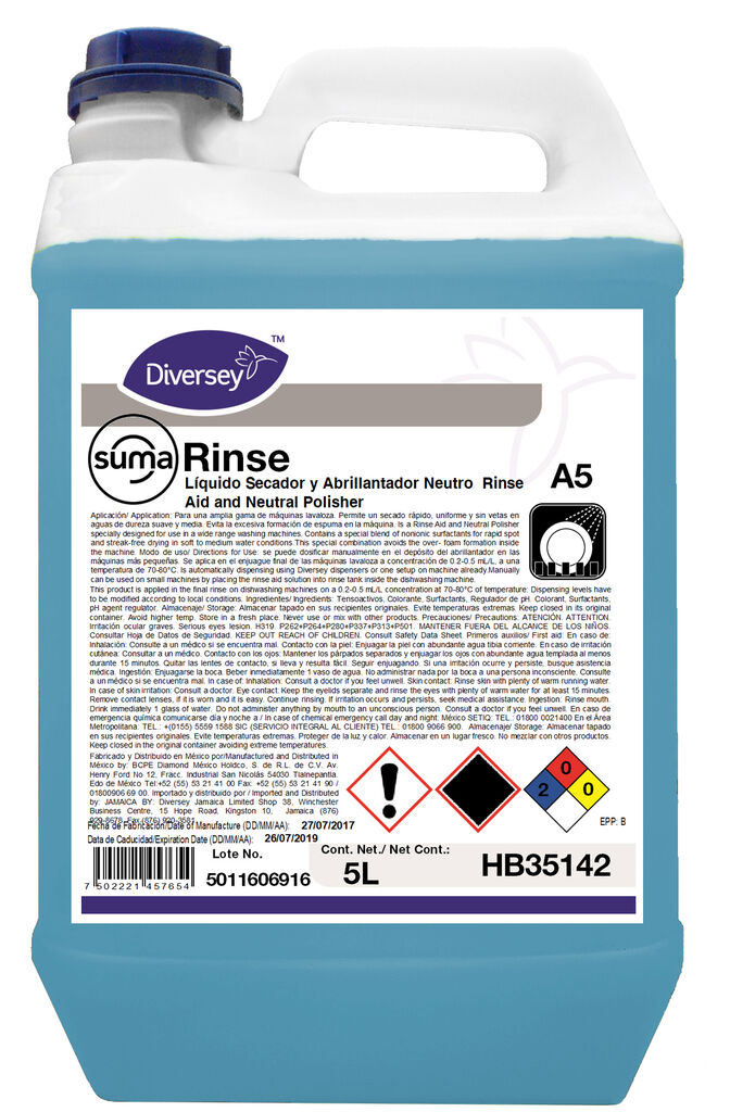 SUMA RINSE A5 4x5L
